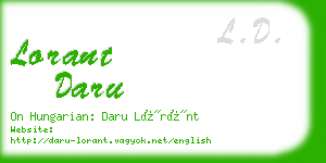 lorant daru business card